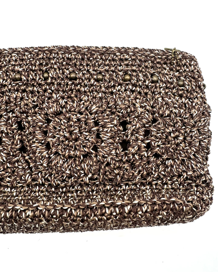 Brown Crochet Wristlet