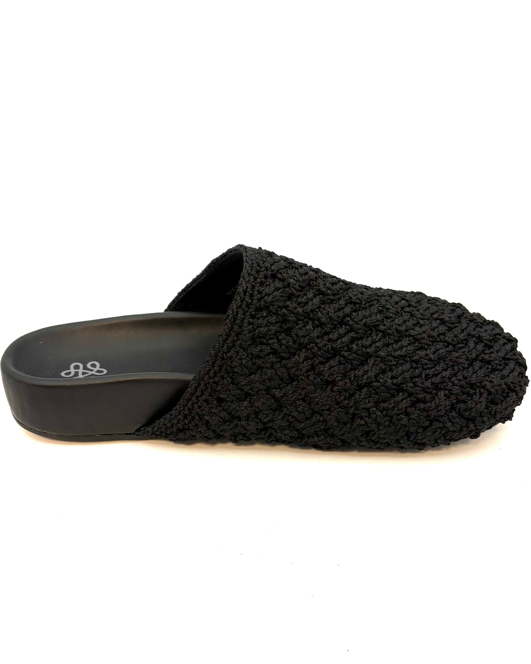 Black Basket Weave Crochet Clog - Size 7, 9 and 10`