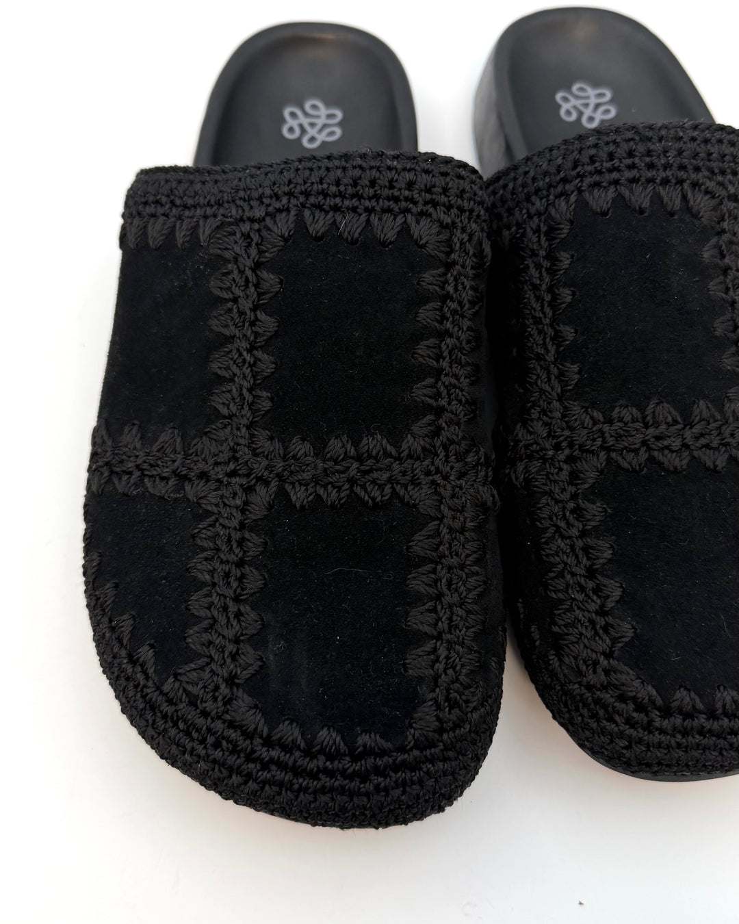 Black Embroidered Clog - Size 8, 9, and 10