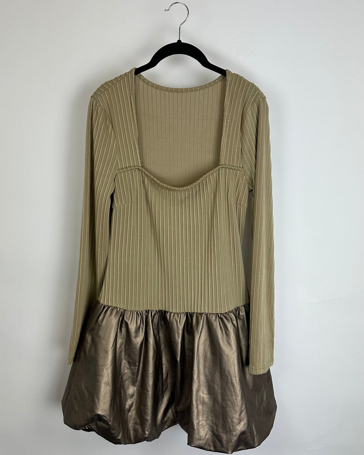 Micas Gold Bubble Skirt Dress - Medium