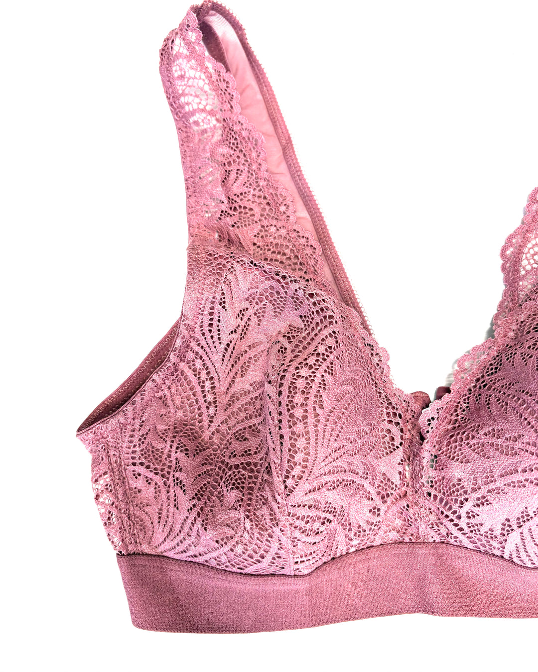 Charm Pink Lace Bralette - Small