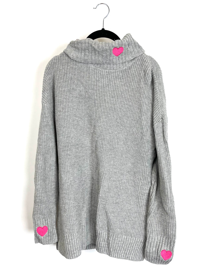 Gray Knit Turtleneck Sweater - Size 6/8