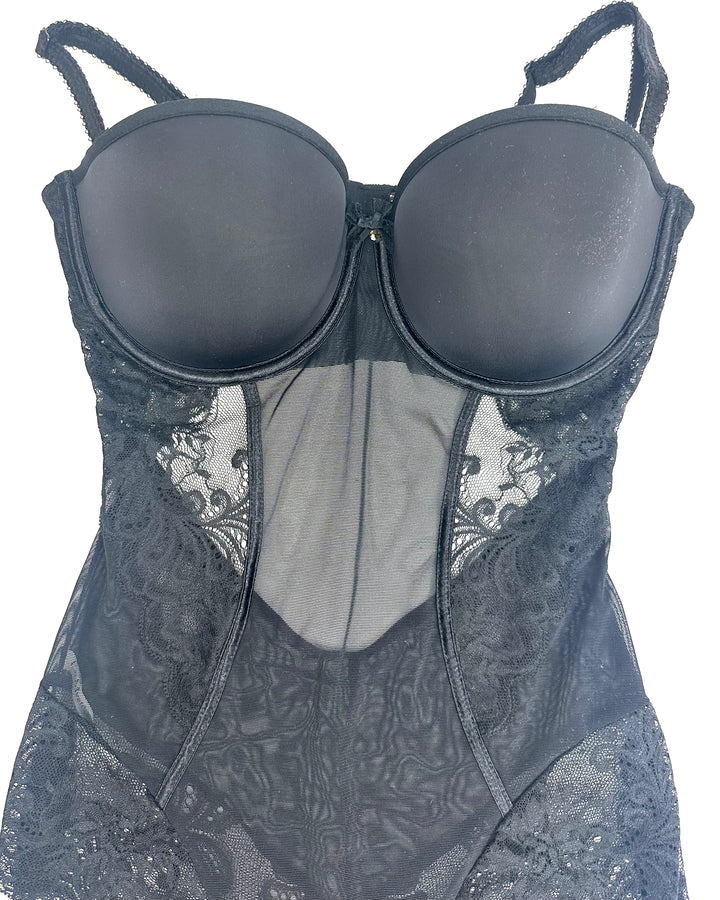 Black Lace Lingerie Bodysuit - 34D