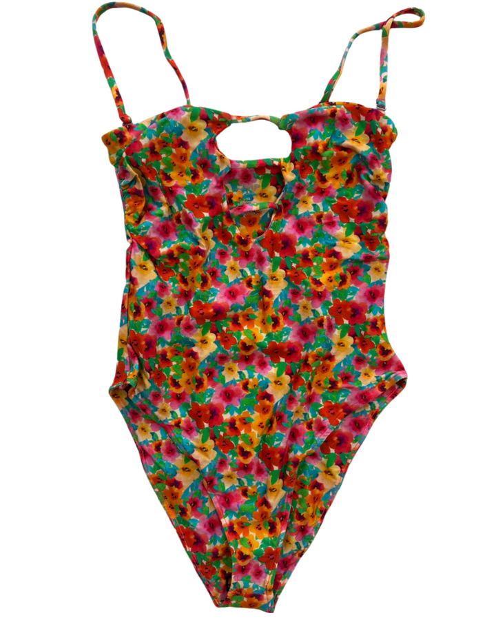 Multi Colored Floral One Piece Swimsuit - Extra Small