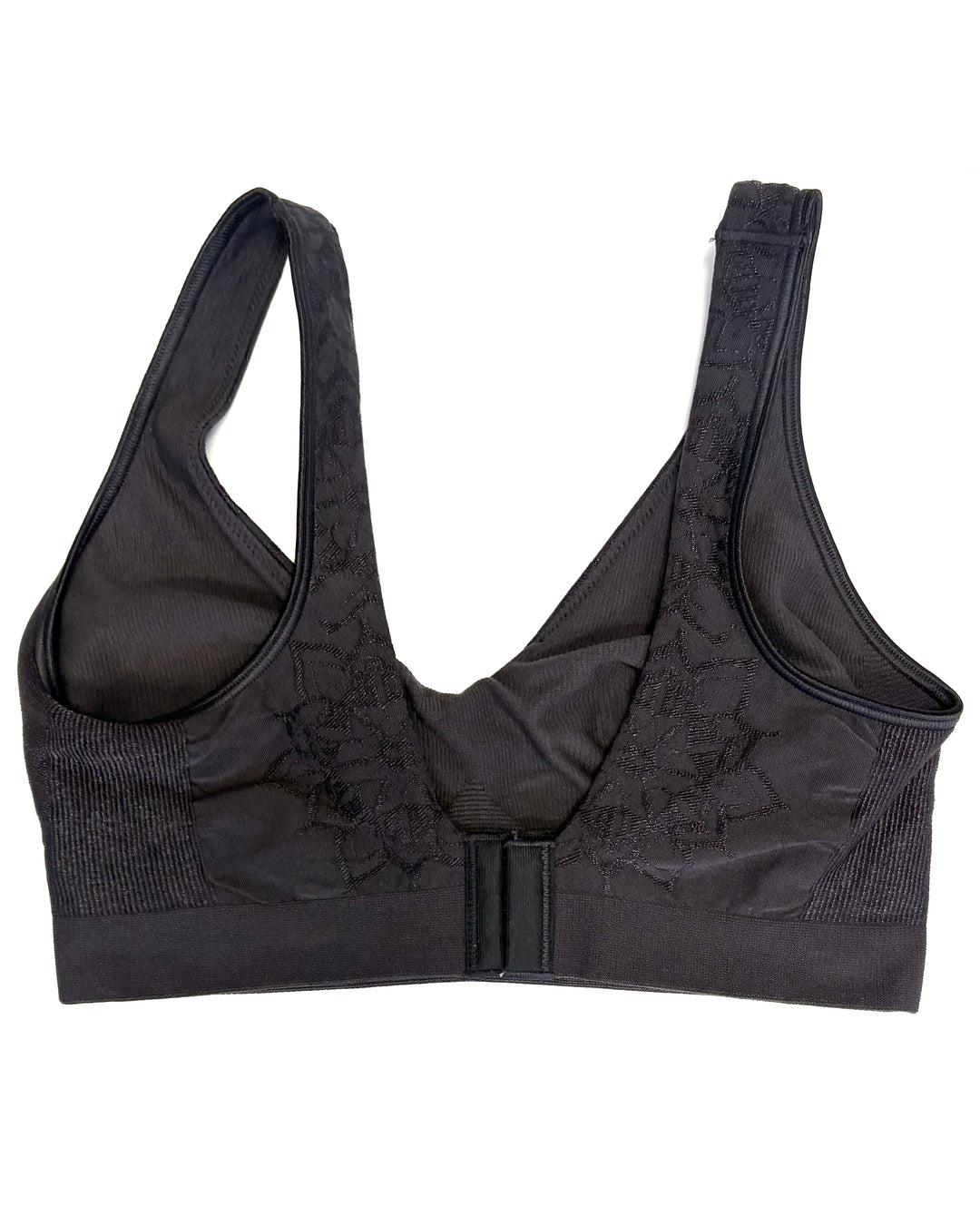 Black Deep V-neck Sports Bra - Small