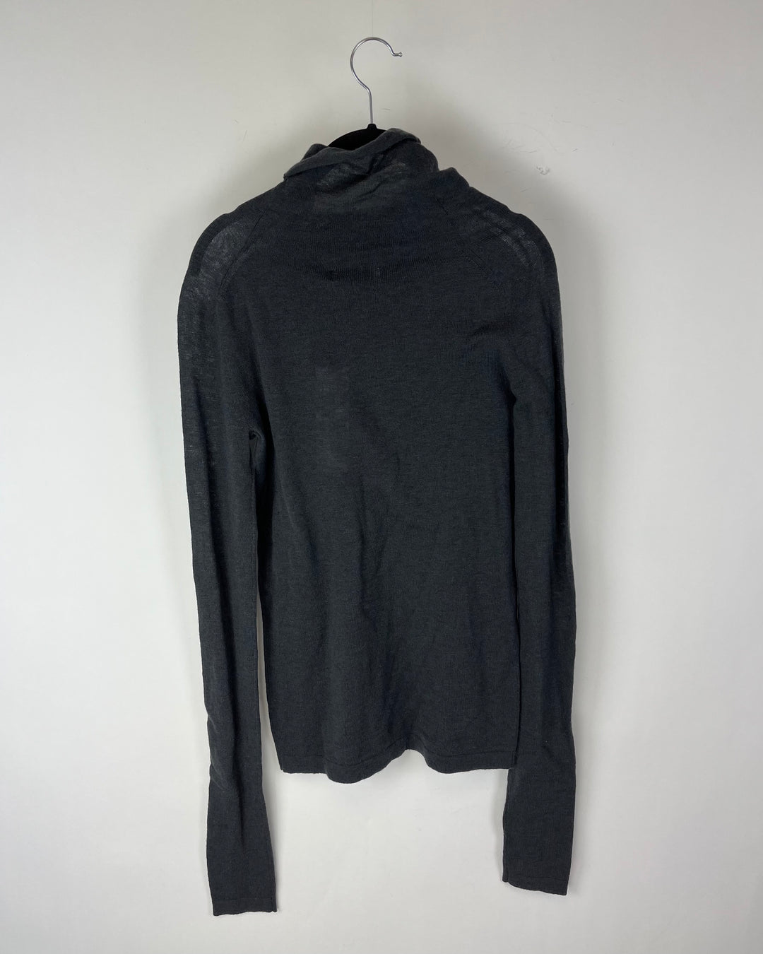 Gray Long Sleeve Turtle Neck Top - Small