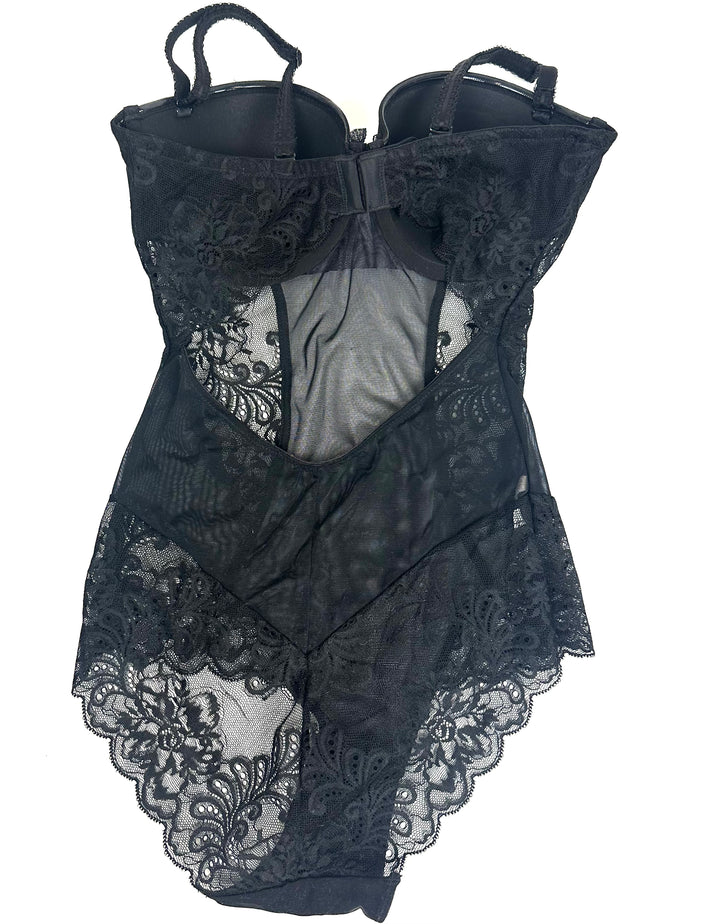 Black Lace Lingerie Bodysuit - 34D