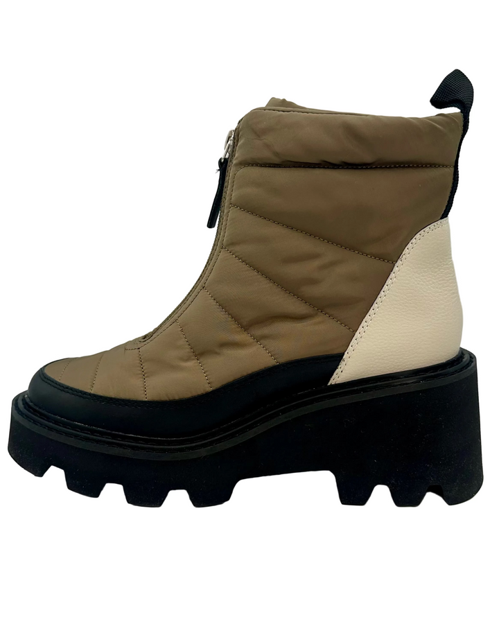 Olive Green Nylon Boots - Size 8 and 9.5