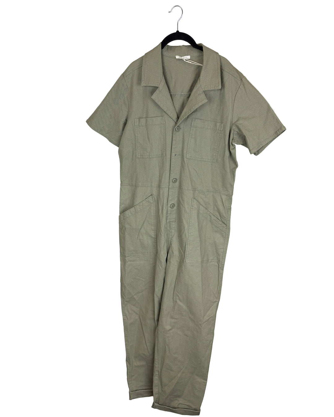 Sage Green Short Sleeve Jumpsuit - Size 2/4 and Size 12/14