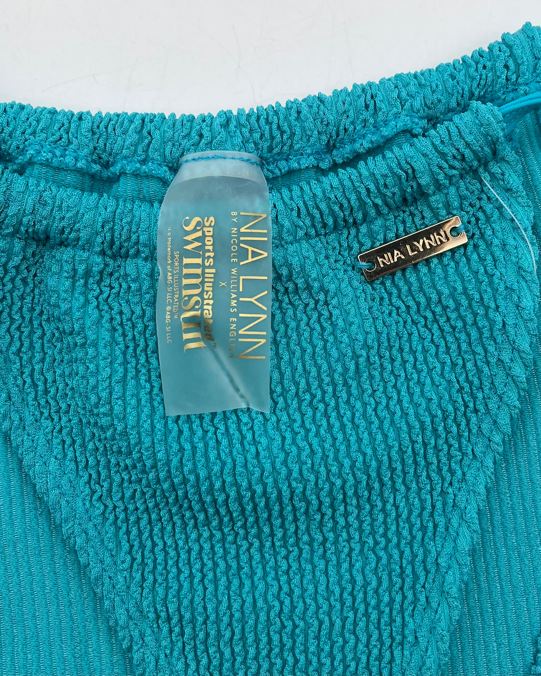 Teal Textured Cheeky Bikini Bottom - XS, S, M, L, XL