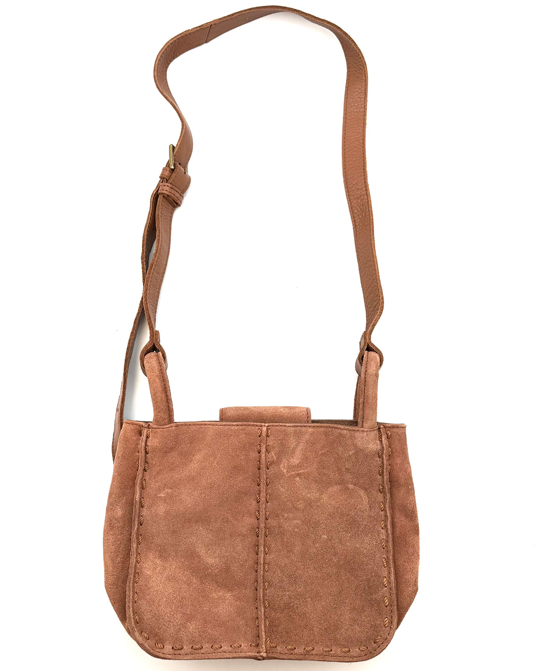 Brown Suede Mini Crossbody Bag