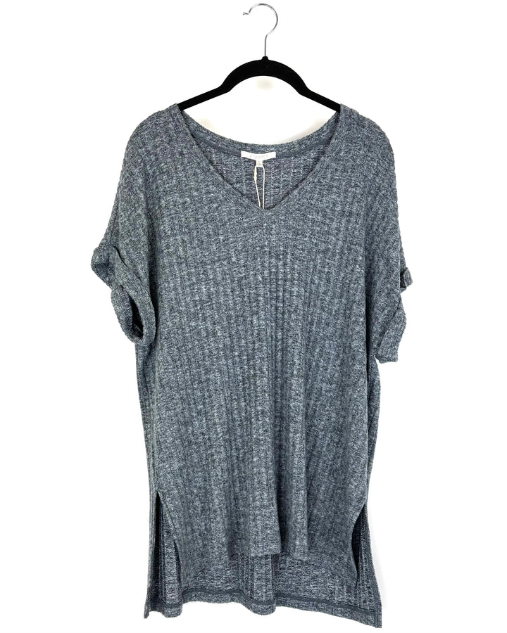 Soft Gray V-Neck Top - Size 4/6
