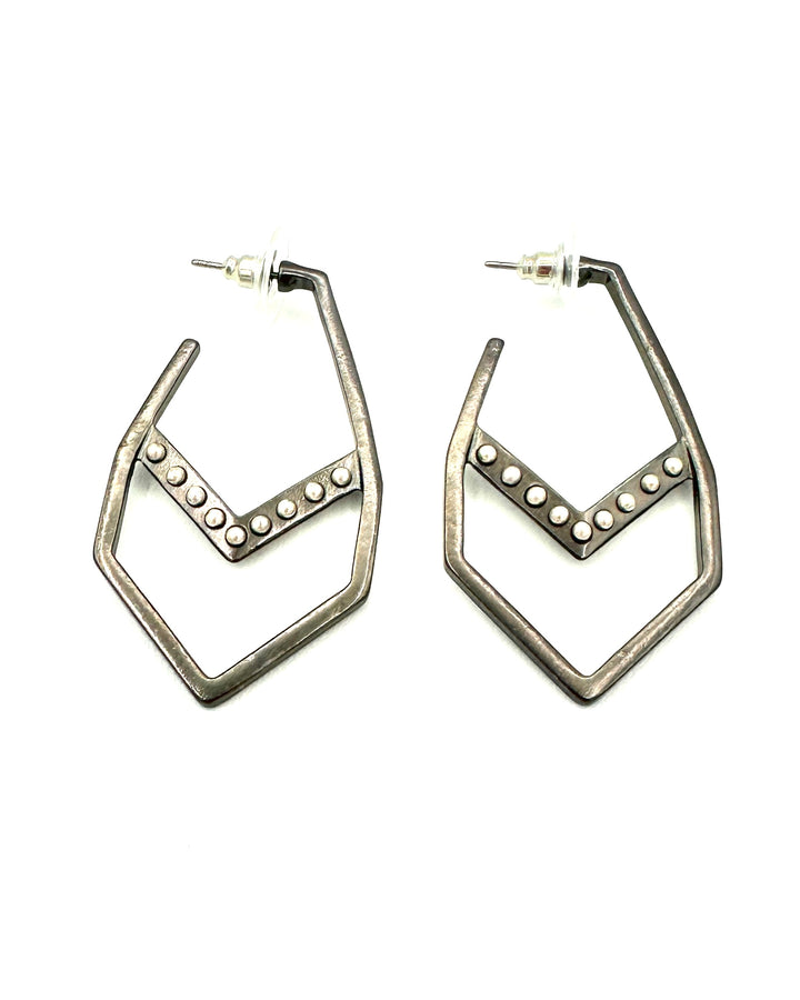 Geometric Earring With Silver Detail