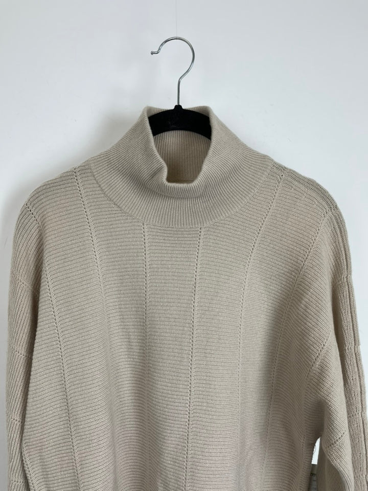 Beige Mock-neck Sweater - Size 6/8