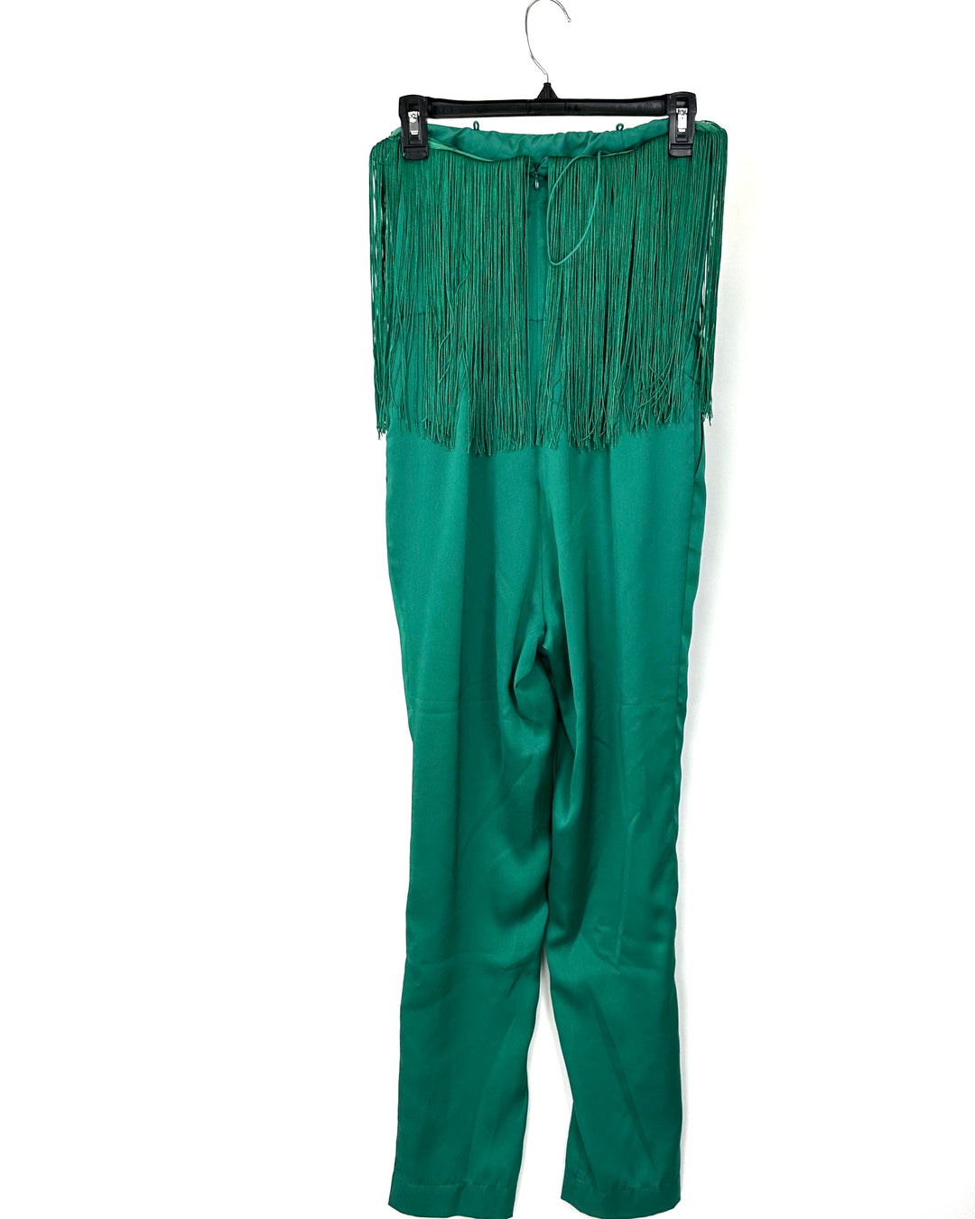Emerald Green Fringe Jumpsuit - Small