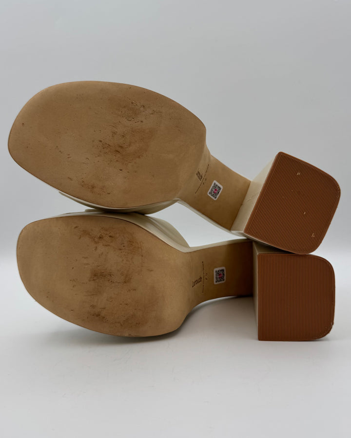 Cream Platform Mule - Size 9