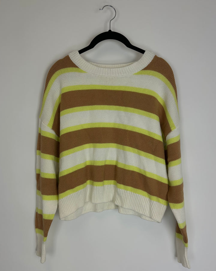 White Striped Sweater - Size 2/4