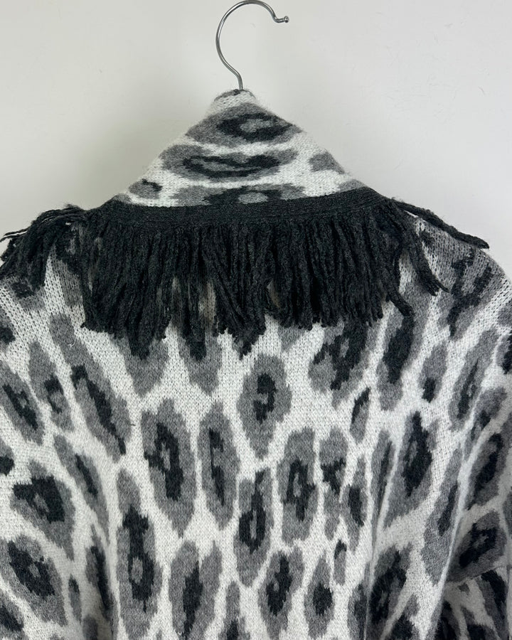 Long Fringe Sweater Cardigan - Size 6/8