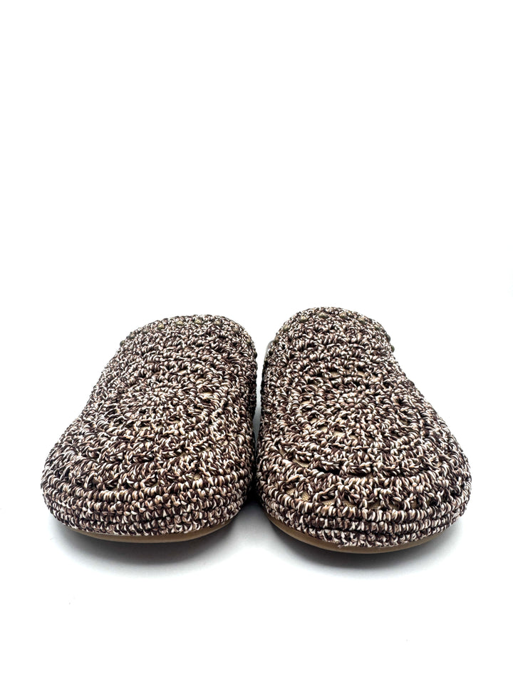 Brown Crochet Clogs - Size 6
