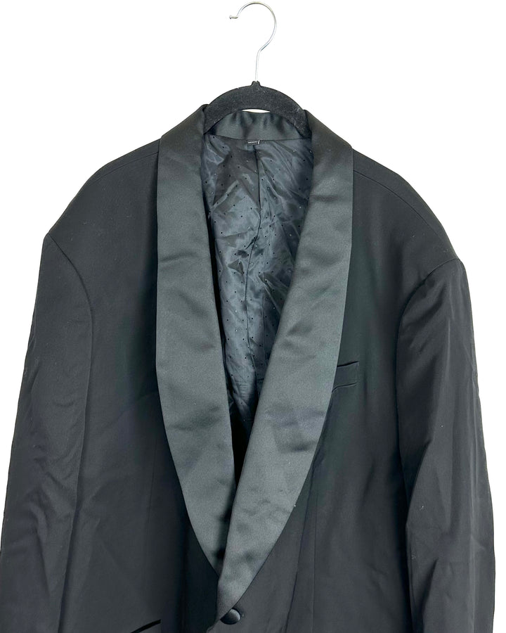 Mens Obsidian Black Blazer - Size 52L