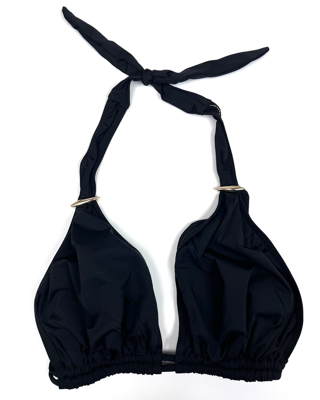 Black Double String Multi Wear Bikini Top - Large