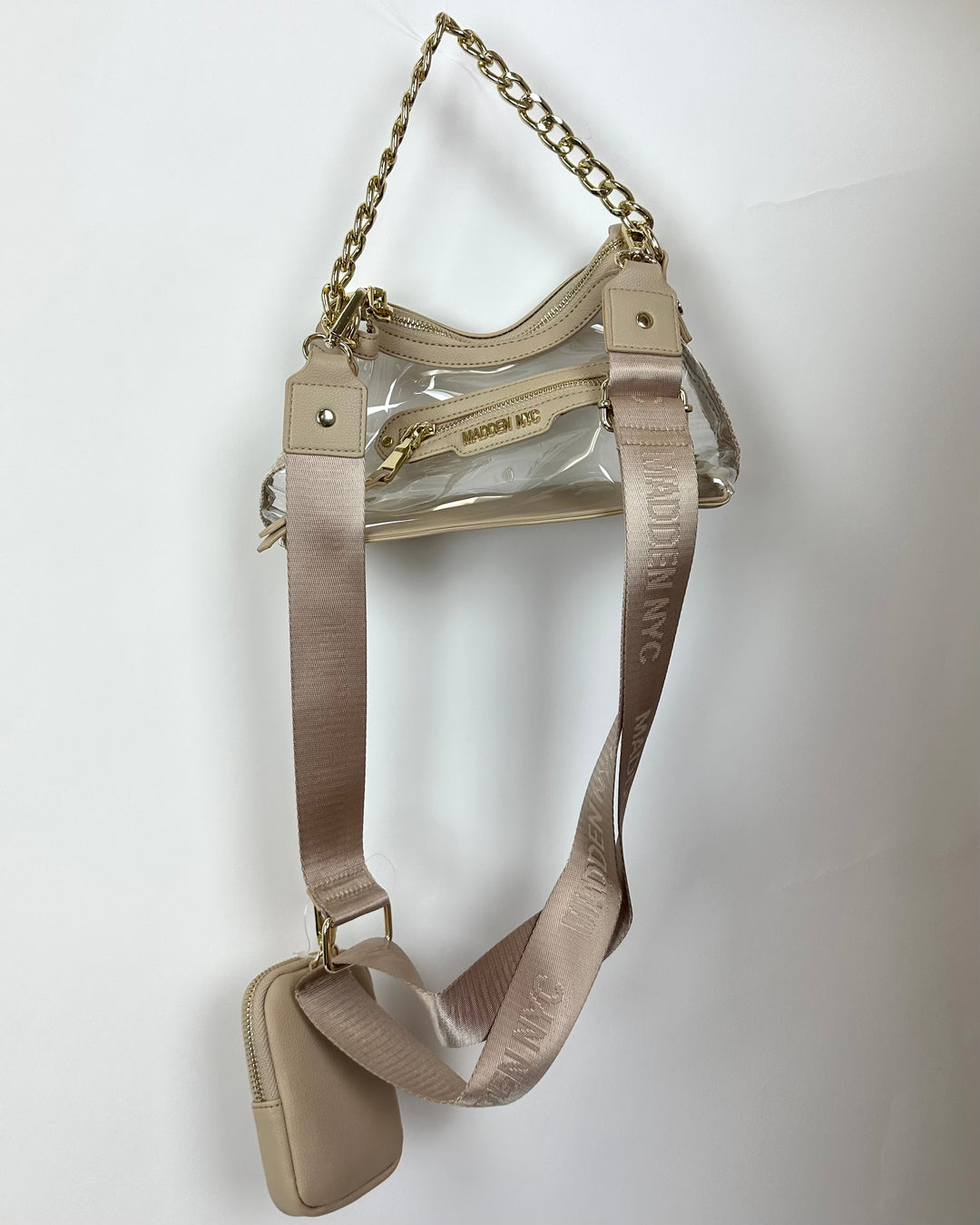 Beige Transparent Crossbody Bag