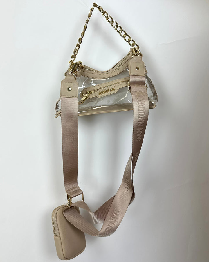 Beige Transparent Crossbody Bag