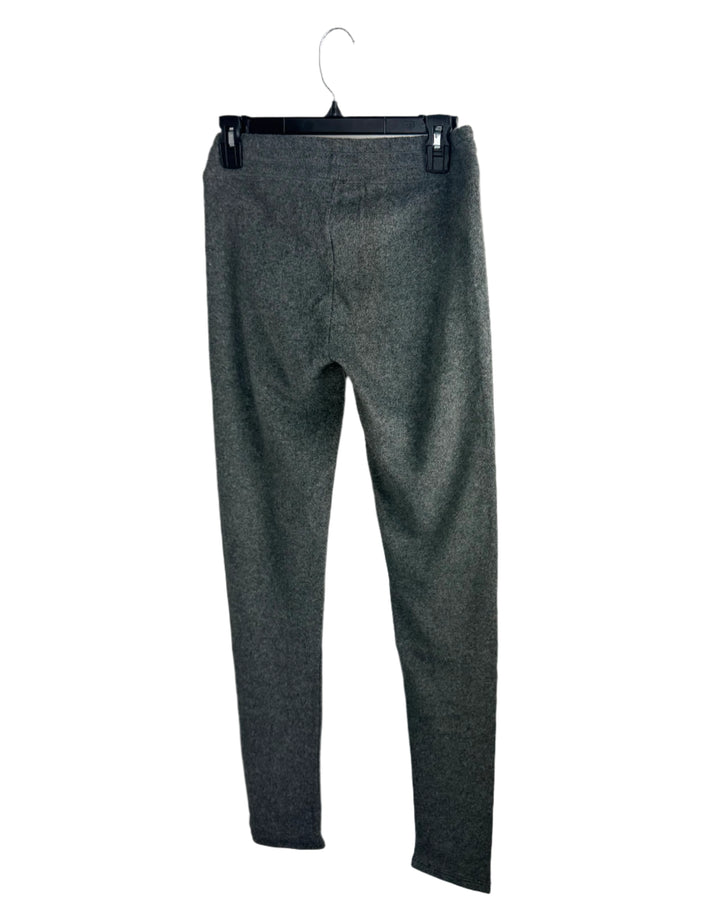 Heathered Grey Fleece Leggings - Size 2-8