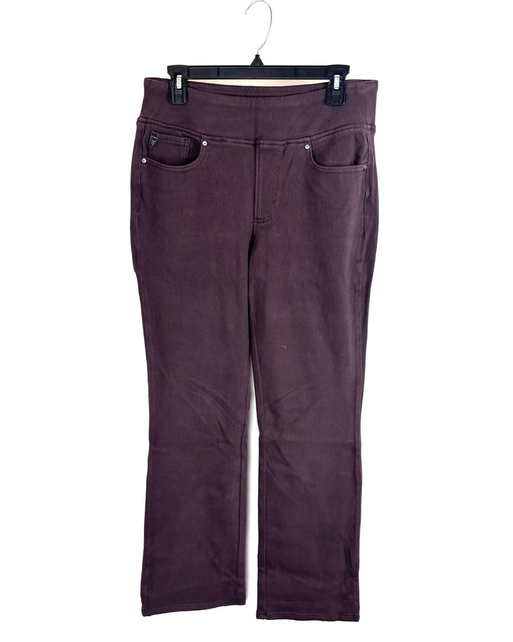 Chocolate Plum Pull On Style Jeans- Size 12