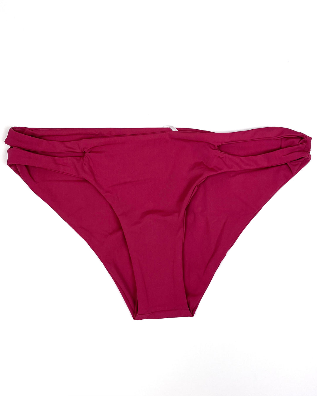 Raspberry Pink Side Cut Out Bikini Bottom - Small