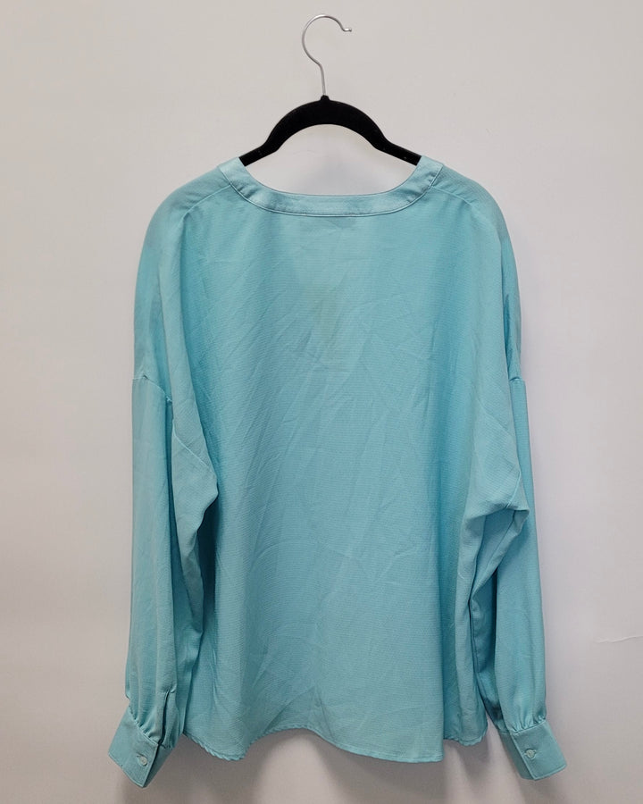 Teal Long Sleeve Blouse - Size 4/6