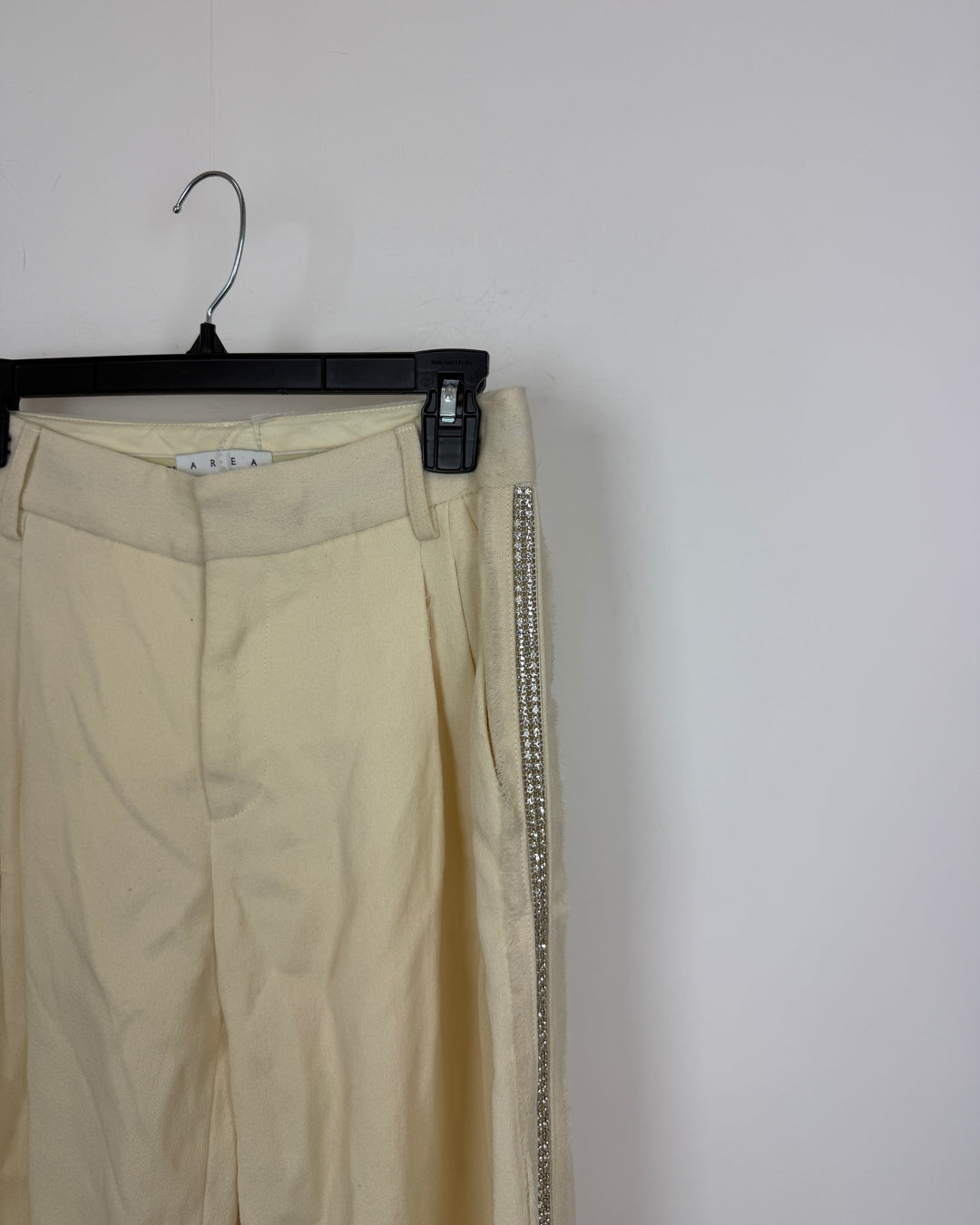 Butter Yellow Rhinestoned Trousers - Size 0/2