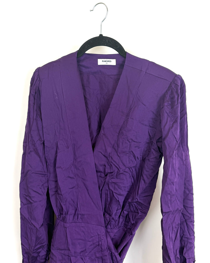Purple Wrap Romper - Size 4/6, Size 2/4