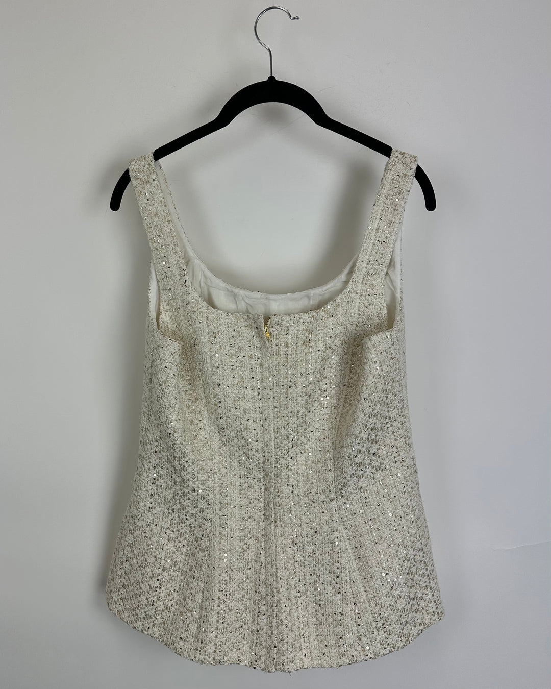 Cream Tweed Top - Size 10