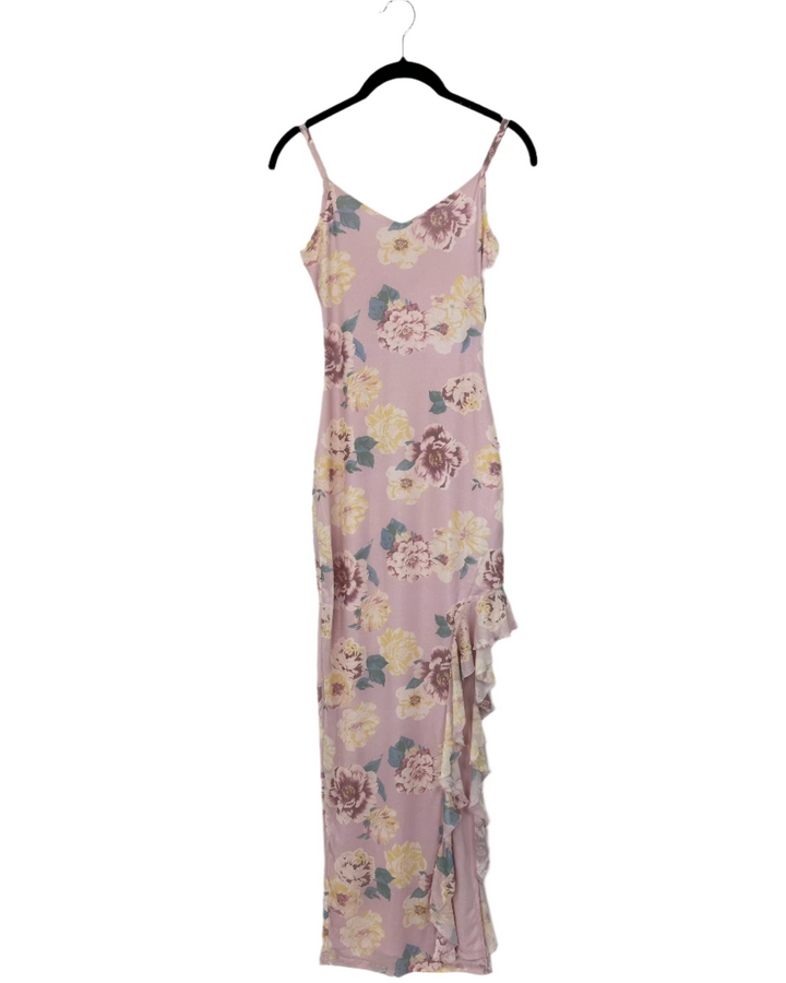 Pink Floral Dress - Size 2/4