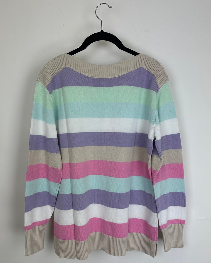 Pastel Stripe Sweater - Size 6/8