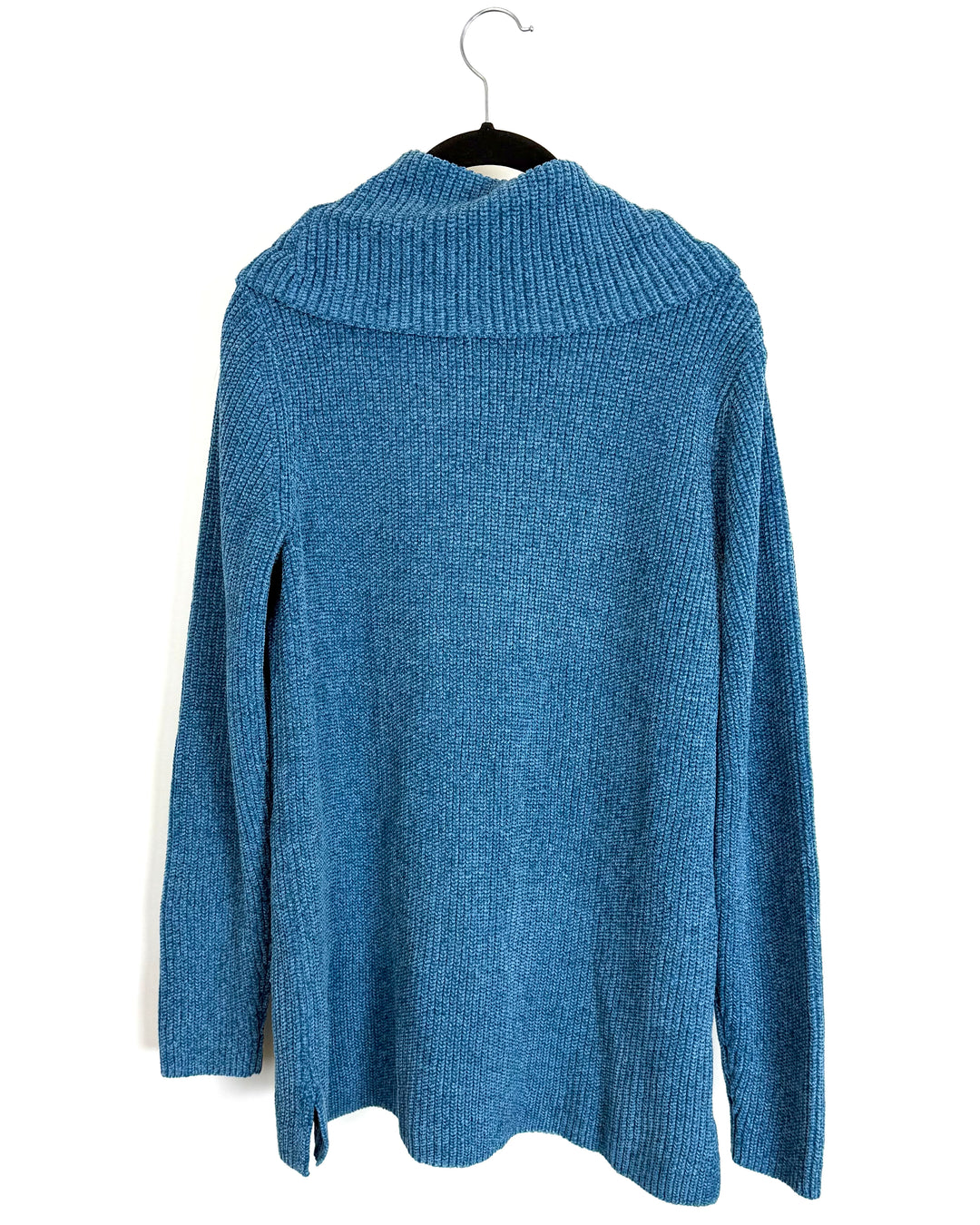 Dusty Blue Turtle Neck Knit Sweater - Size 6/8