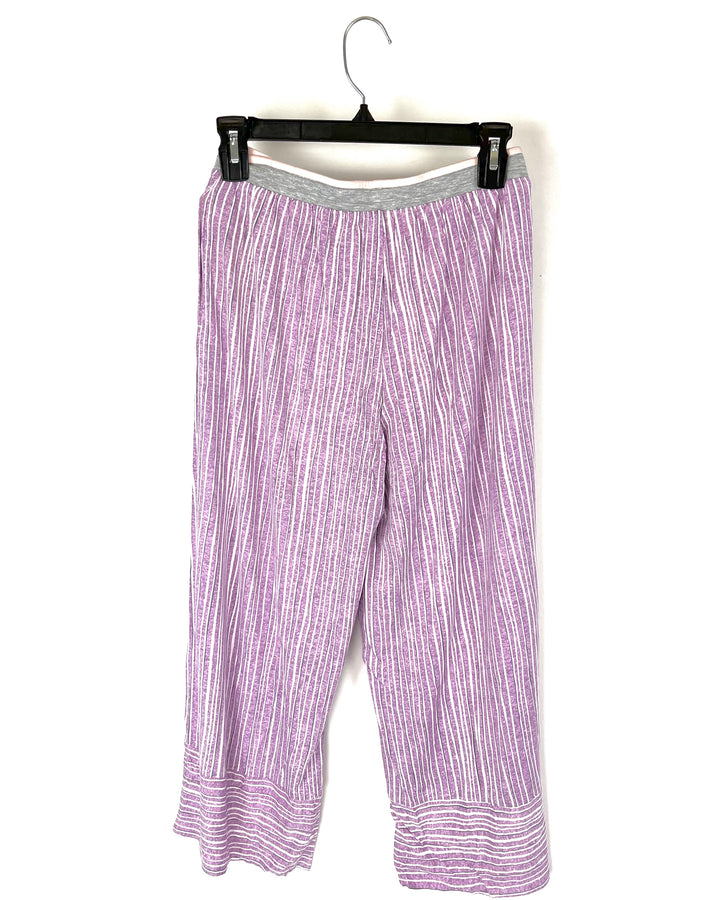 Purple Stripe Pajama Pants - Small