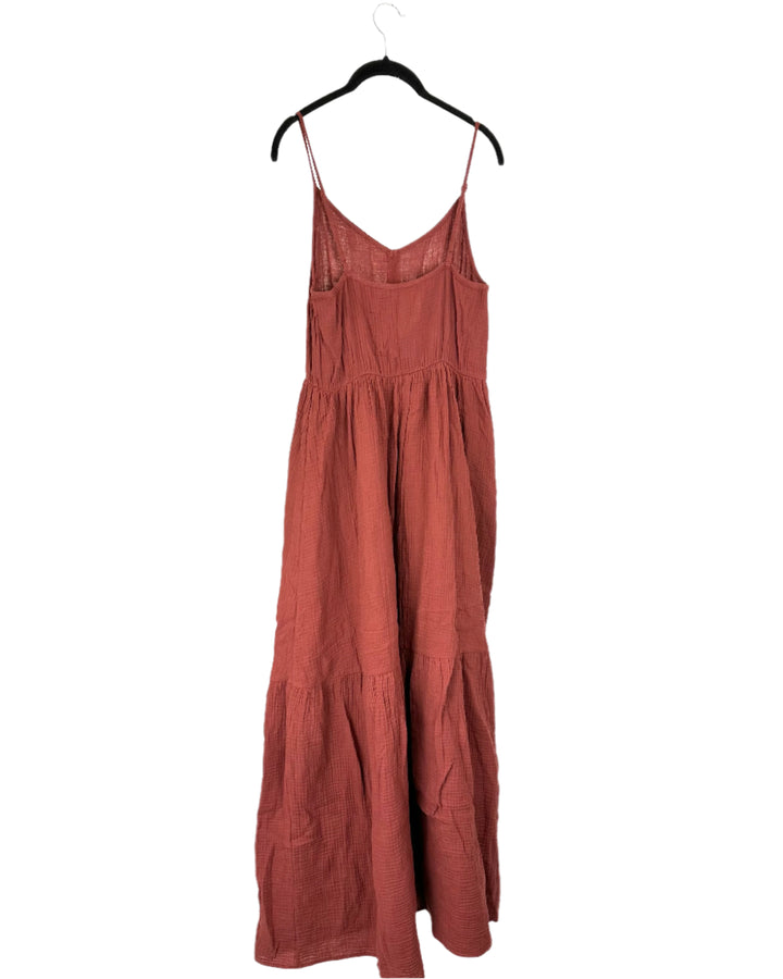 Brick Red Flowy Dress - Size 4/6