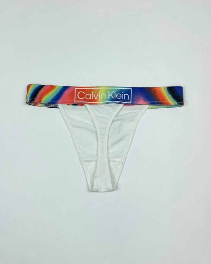 White Rainbow Thong - Small