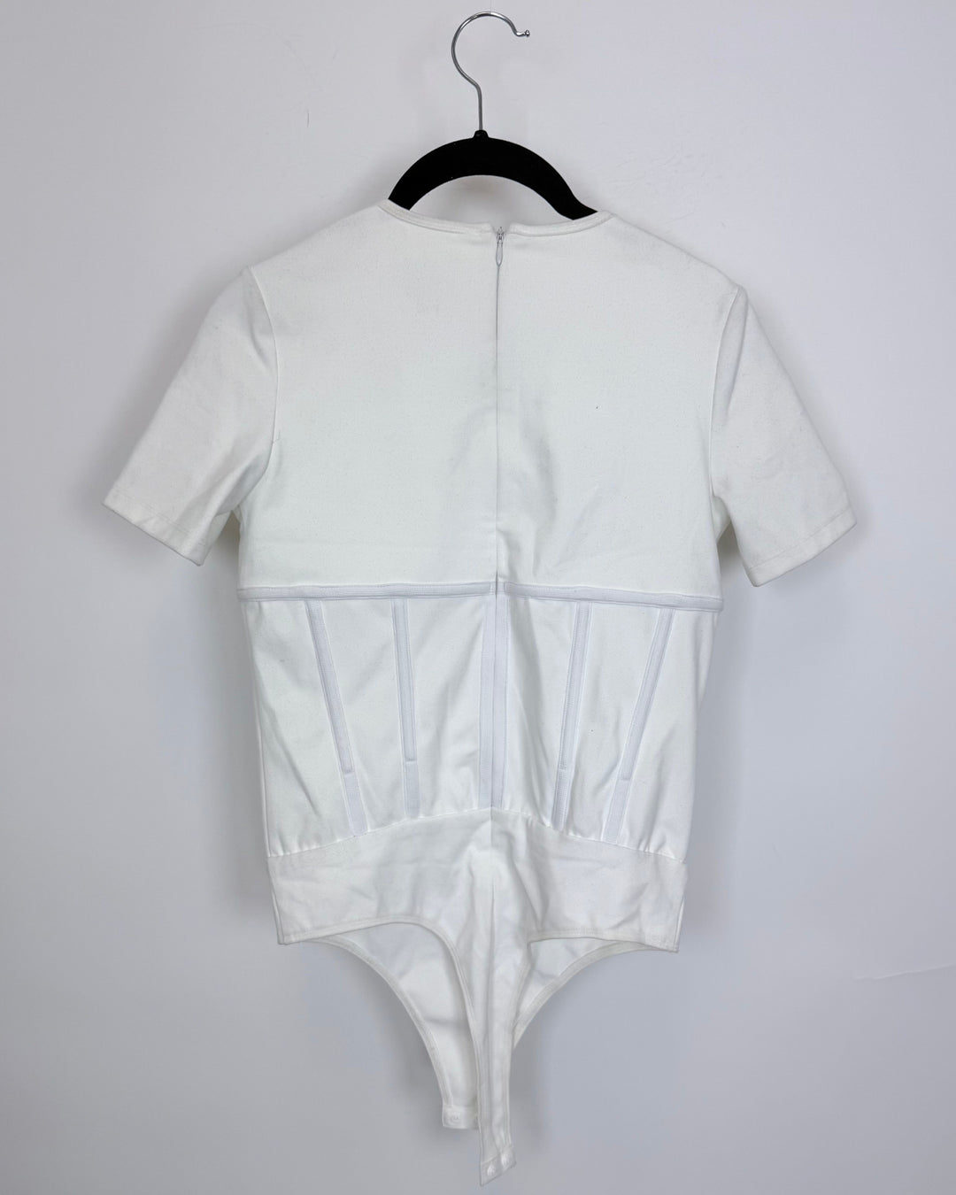 White Short Sleeve Body Suit - Size 2/4