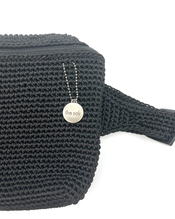 Black Crochet Belt Bag
