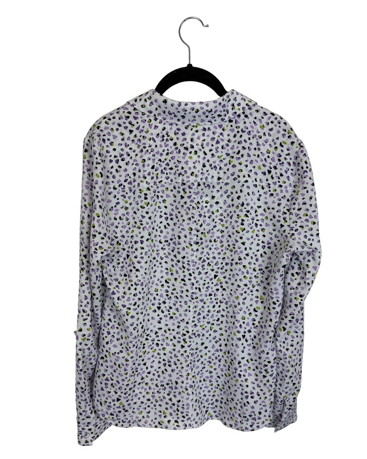 Abstract Patterned Long Sleeve Blouse- Size 2/4