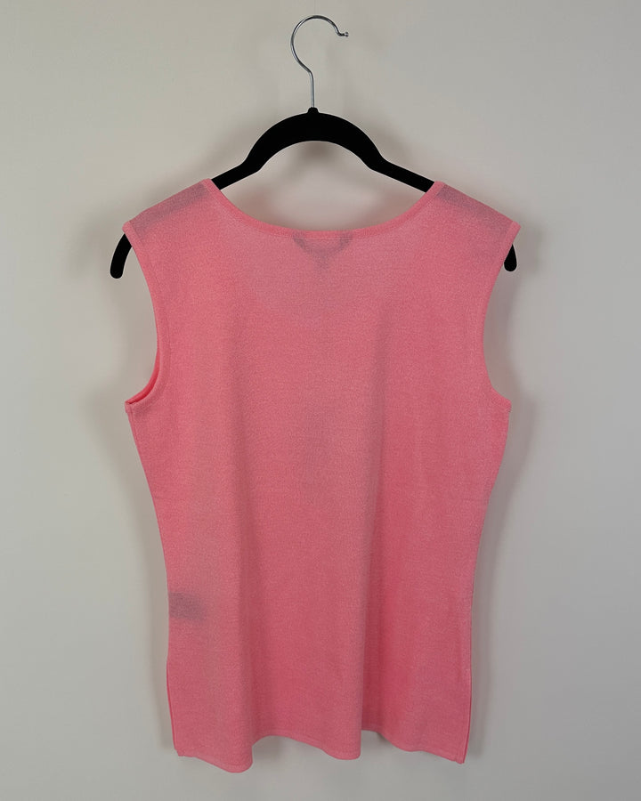 Heathered Pink Knit Tank Top - Size 2-4