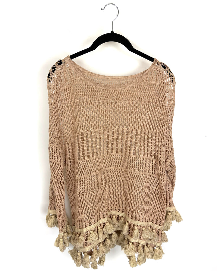 Light Beige Crochet Top - Size 4/6
