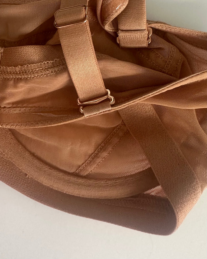 Tan Sheer Underwire Bra - 34D