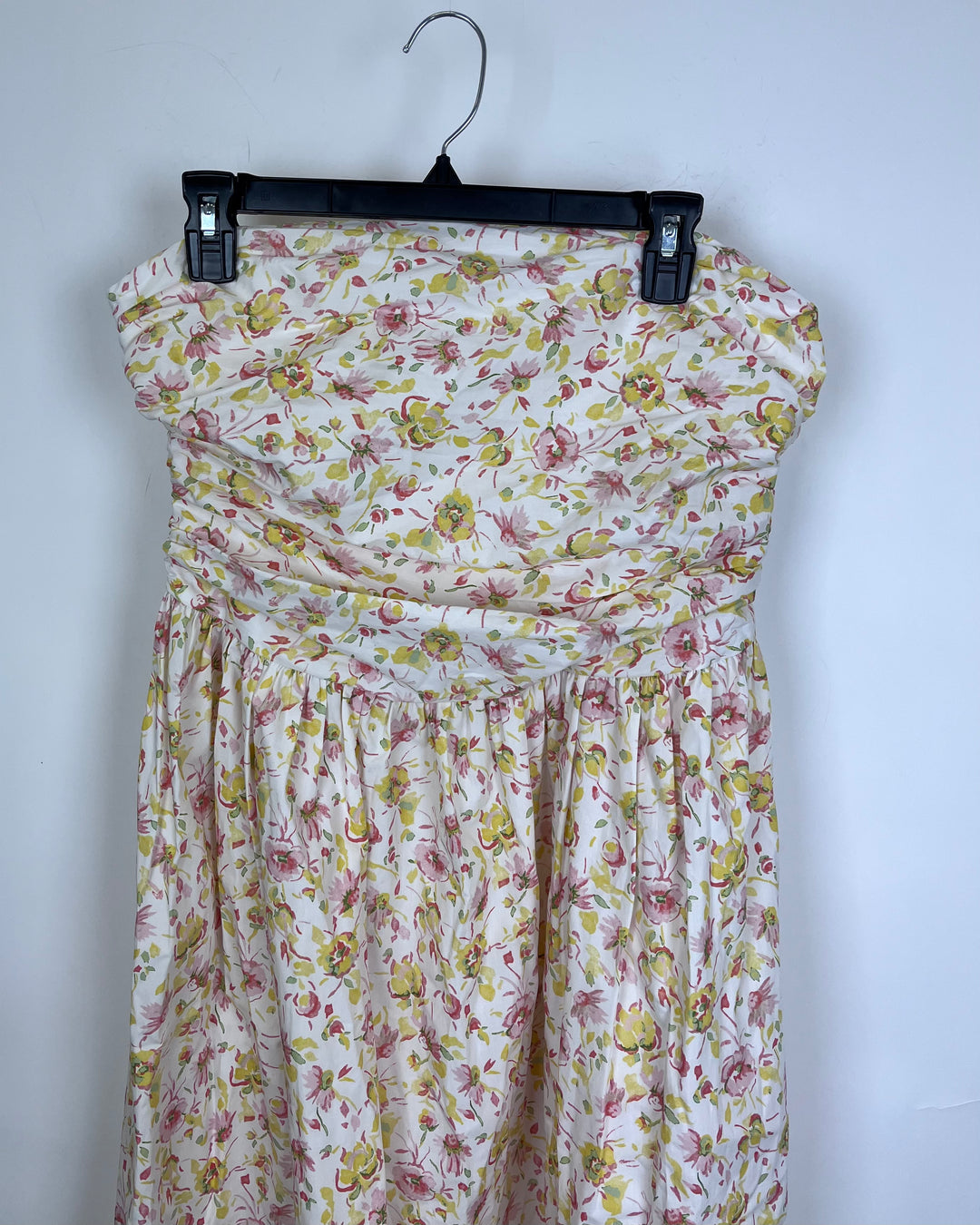 White, Yellow and Pink Floral Dress - Size 14/16