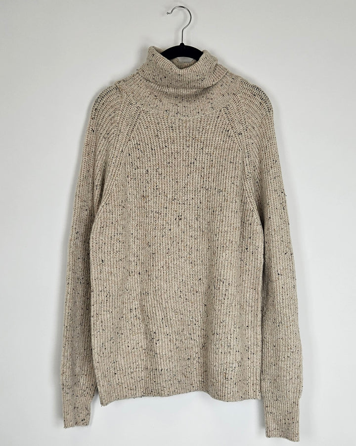 Speckled Tan Turtle Neck Sweater - Size 4/6