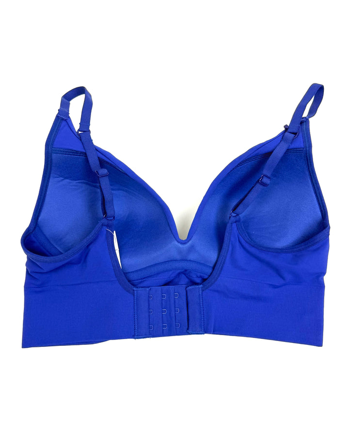 Royal Blue Semi Push-Up Plunge Bra - Small