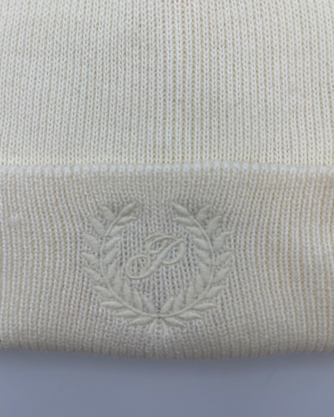 PINK Cream Knit Beanie